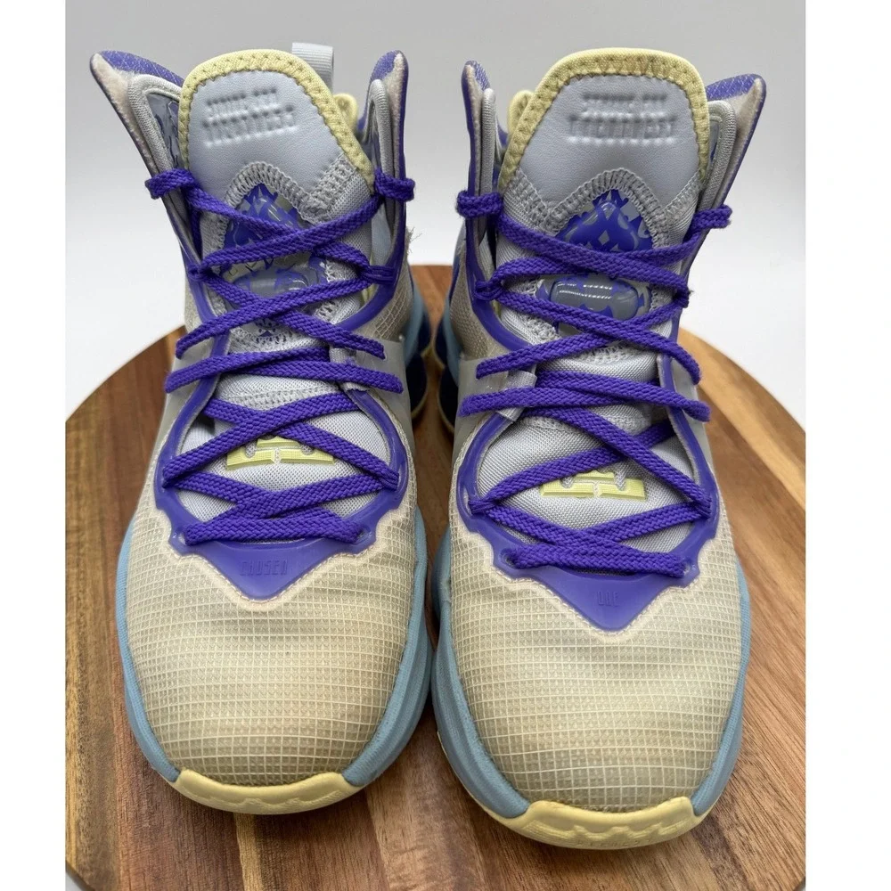Nike Size 4Y LeBron 19 Aura 'Easter' Mid Basketball Sneakers Shoes ‎ 0476